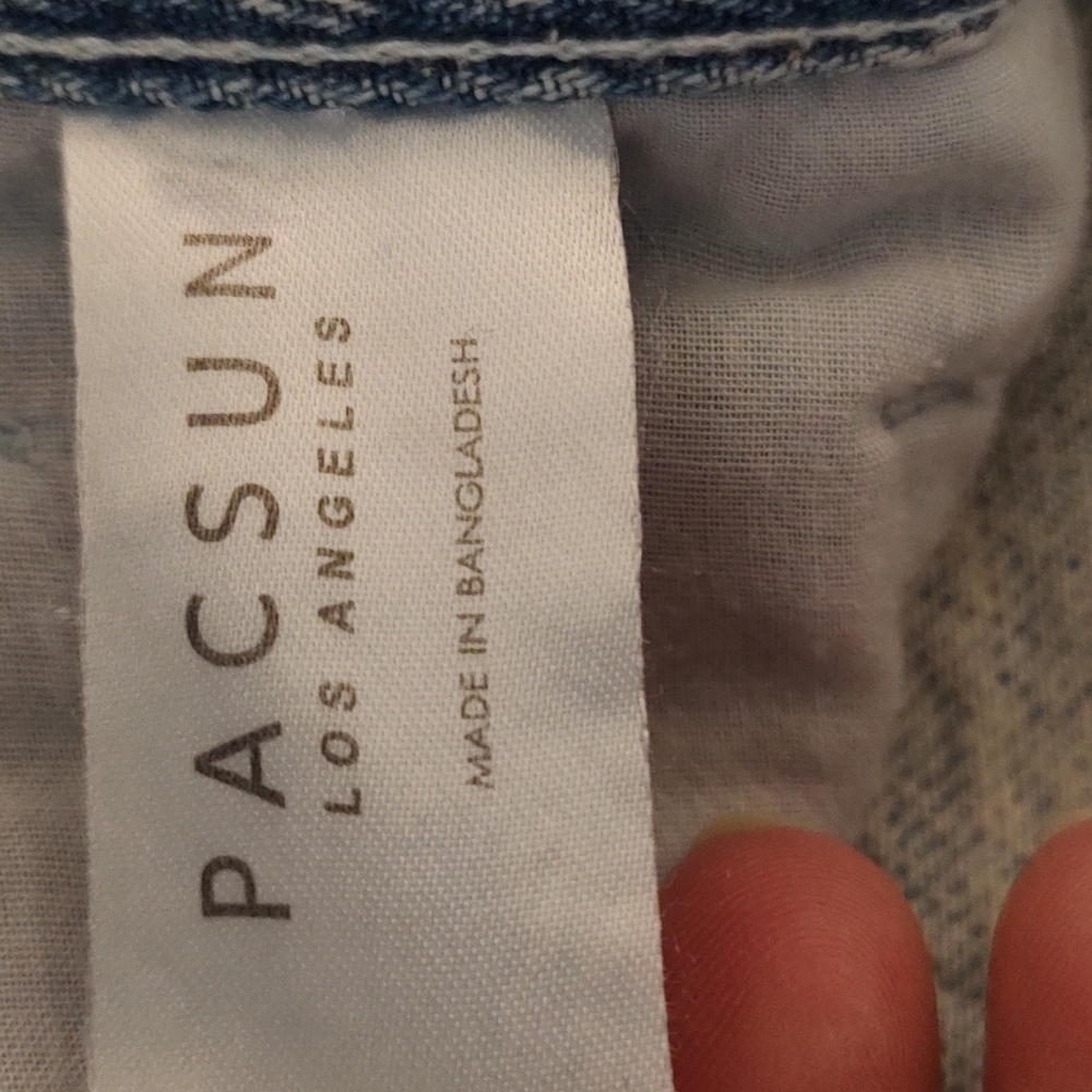 PacSun Cut Off High Rise Festival Denim Blue Women's Shorts - Picture 8 of 9